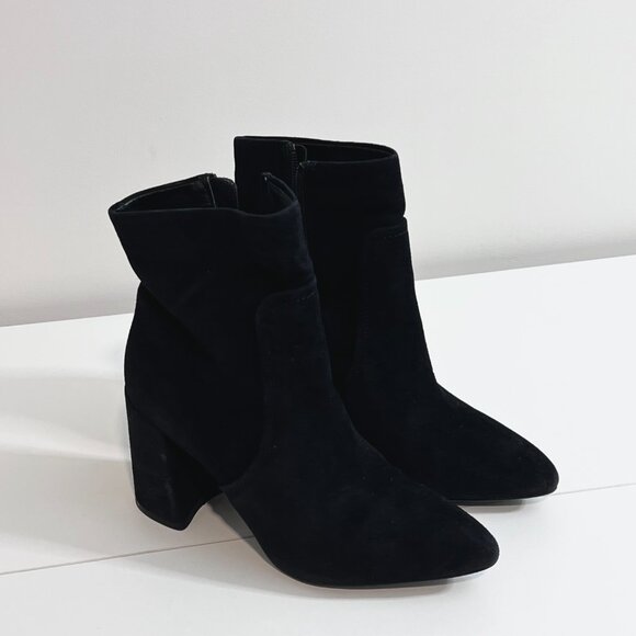 Steve Madden Block Heel Suede Boots Size 6 - Picture 2 of 5